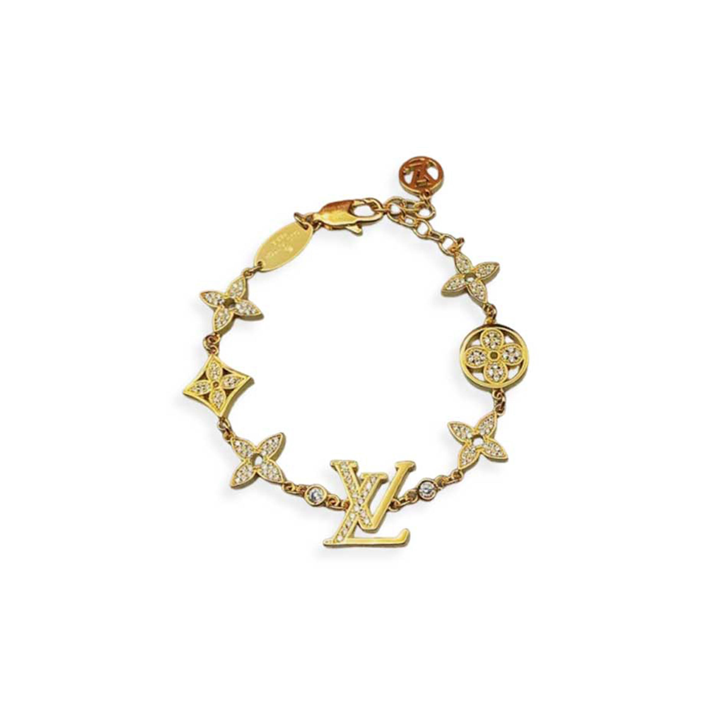 l0vis vvtt0n idylle blossom multi-motif bracelet gold and D1am0nds